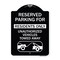 Signmission Reserved Parking Reserved Parking for Residents Only Unauthorized Vehicles Towed Away, BW-1824-23042 A-DES-BW-1824-23042 - alternate 1